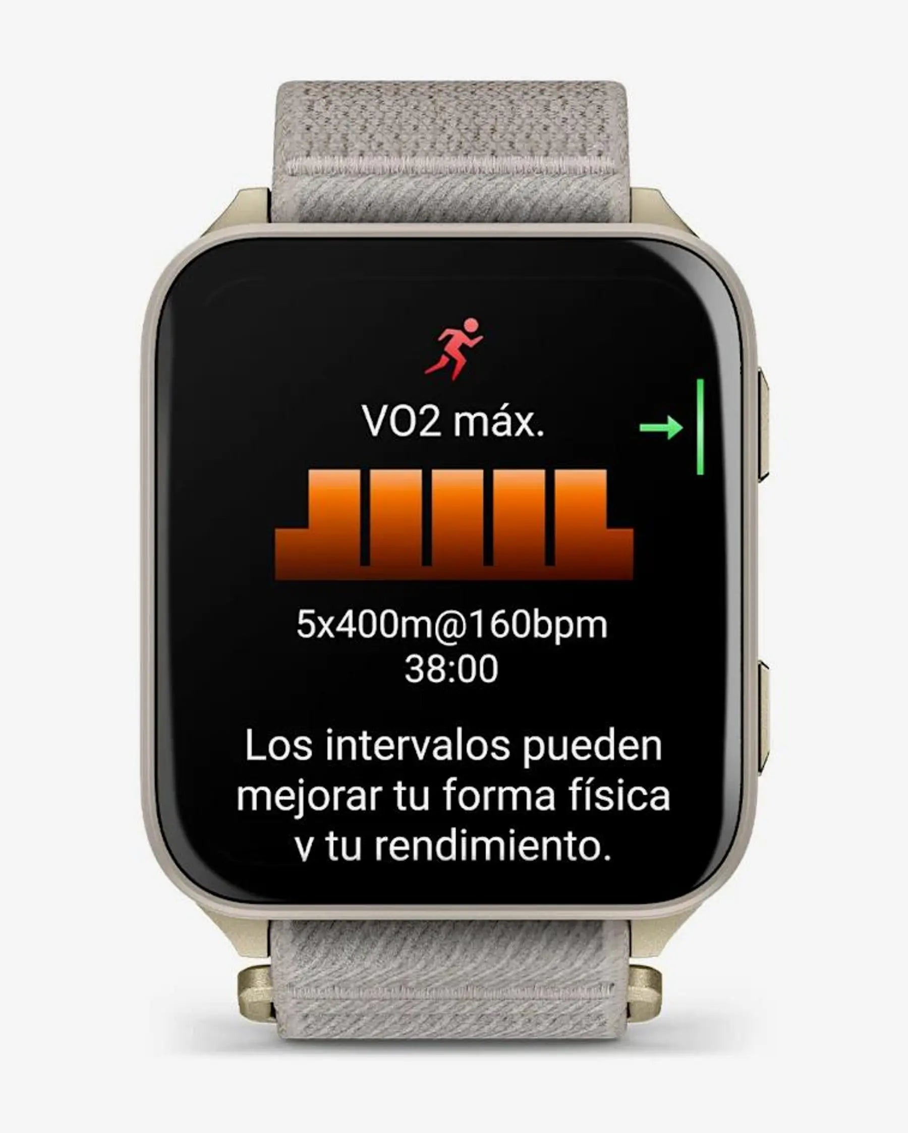 Garmin Venu X1 dorado correa gris