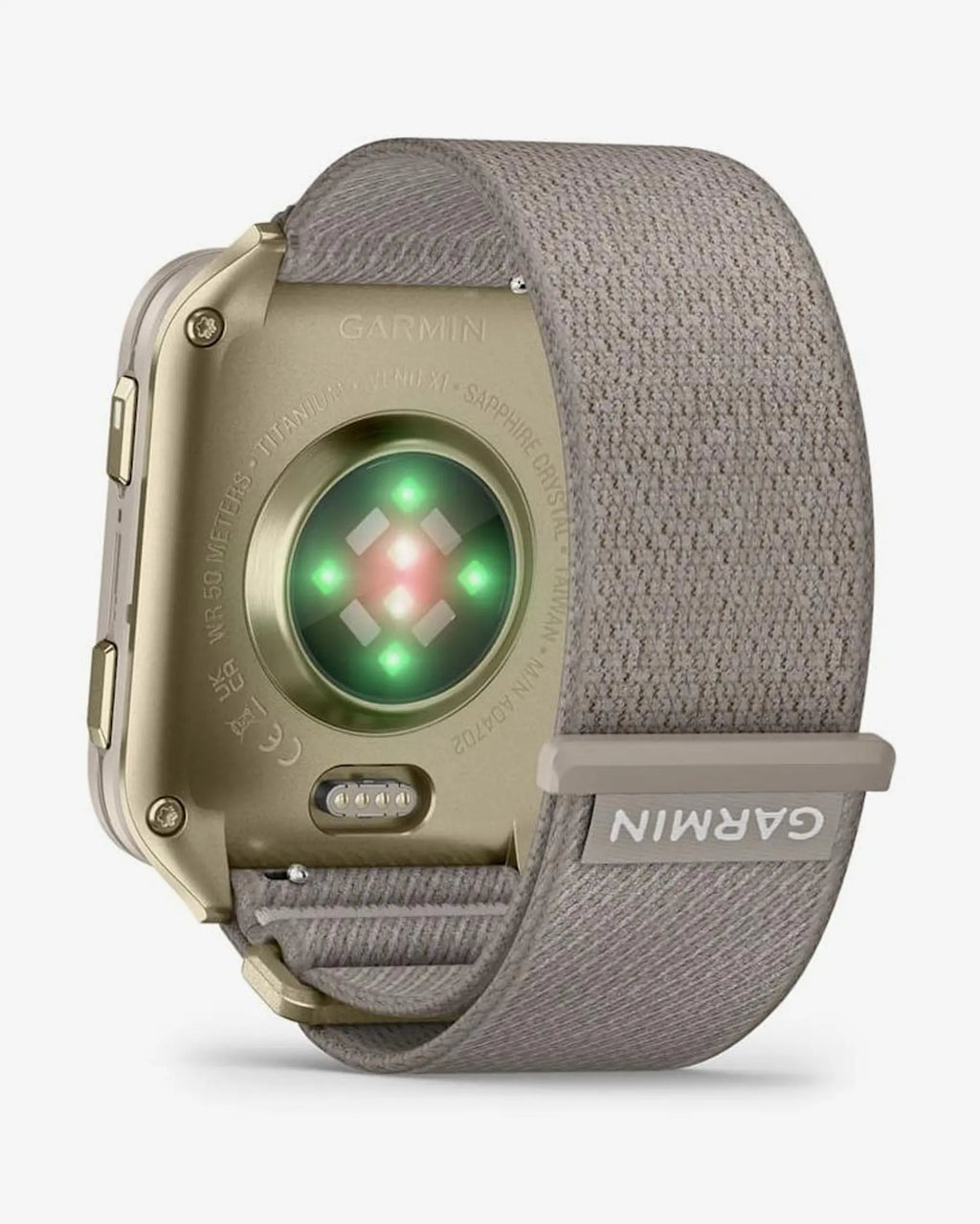 Garmin Venu X1 dorado correa gris