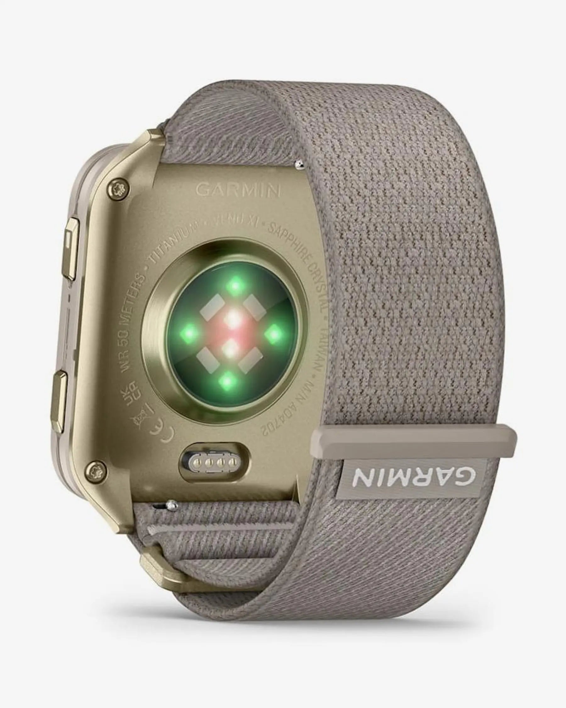 Garmin Venu X1 dorado correa gris