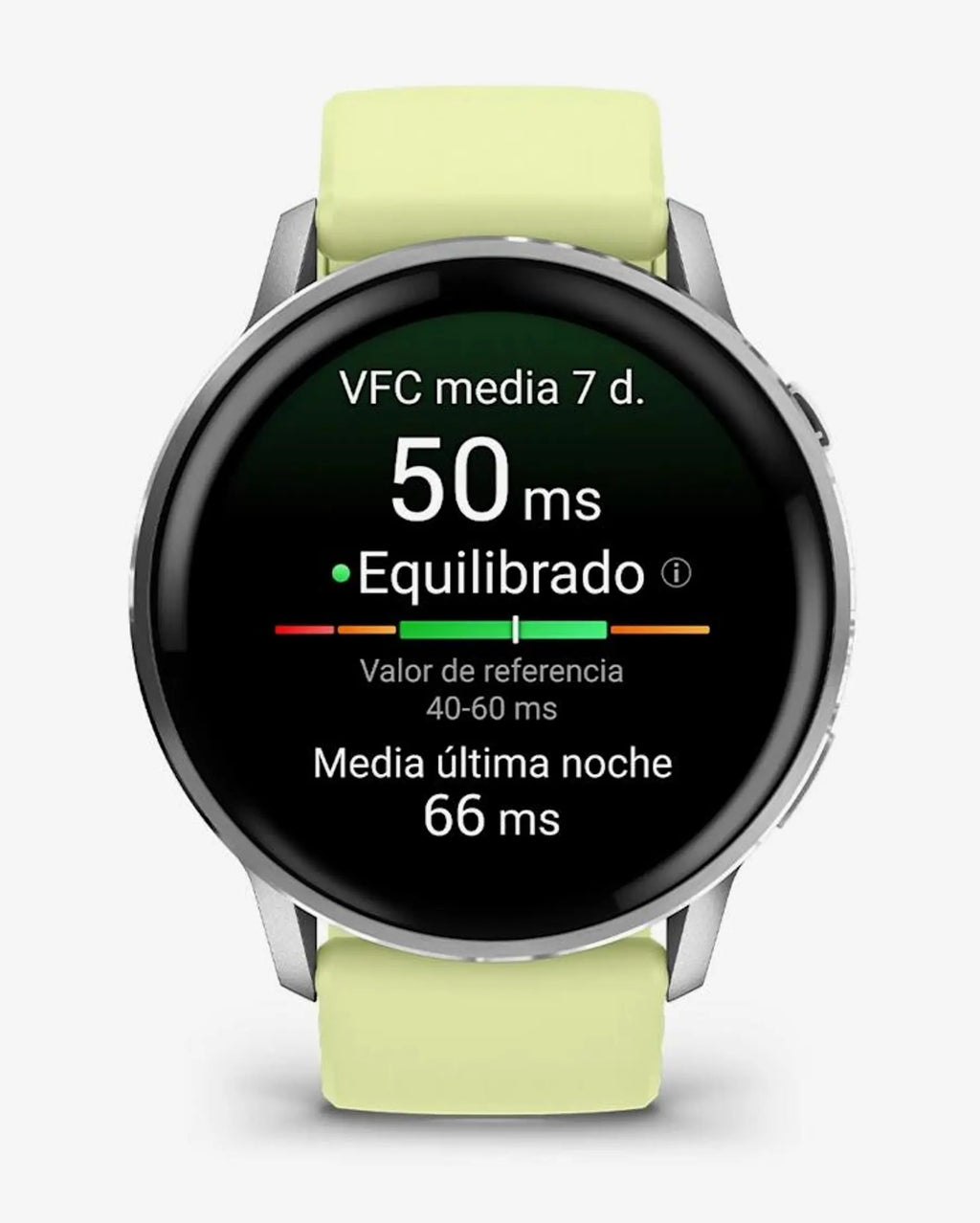 Garmin Venu 4 - 45 mm plateado correa amarillo