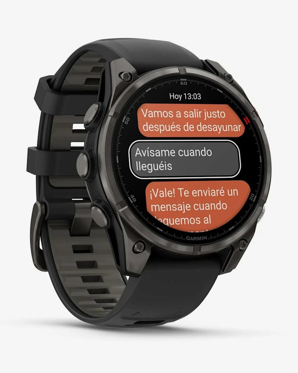 Garmin Fenix 8 Pro AMOLED Zafiro 47 mm Titanio gris carbón correa negro