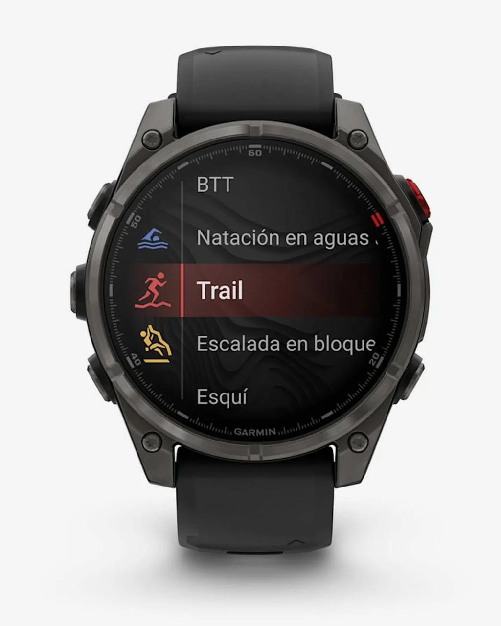 Garmin Fenix 8 Pro AMOLED Zafiro 47 mm Titanio gris carbón correa negro