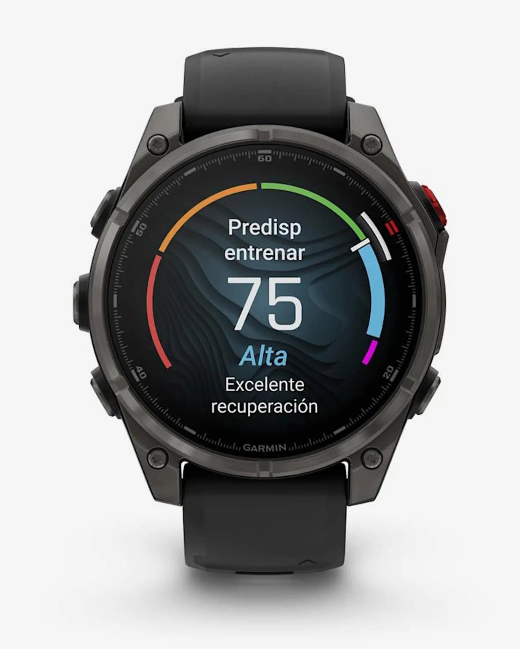 Garmin Fenix 8 Pro AMOLED Zafiro 47 mm Titanio gris carbón correa negro