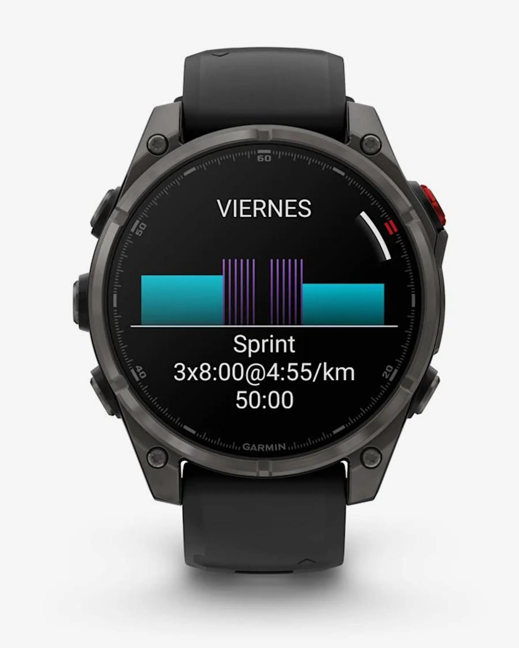 Garmin Fenix 8 Pro AMOLED Zafiro 47 mm Titanio gris carbón correa negro