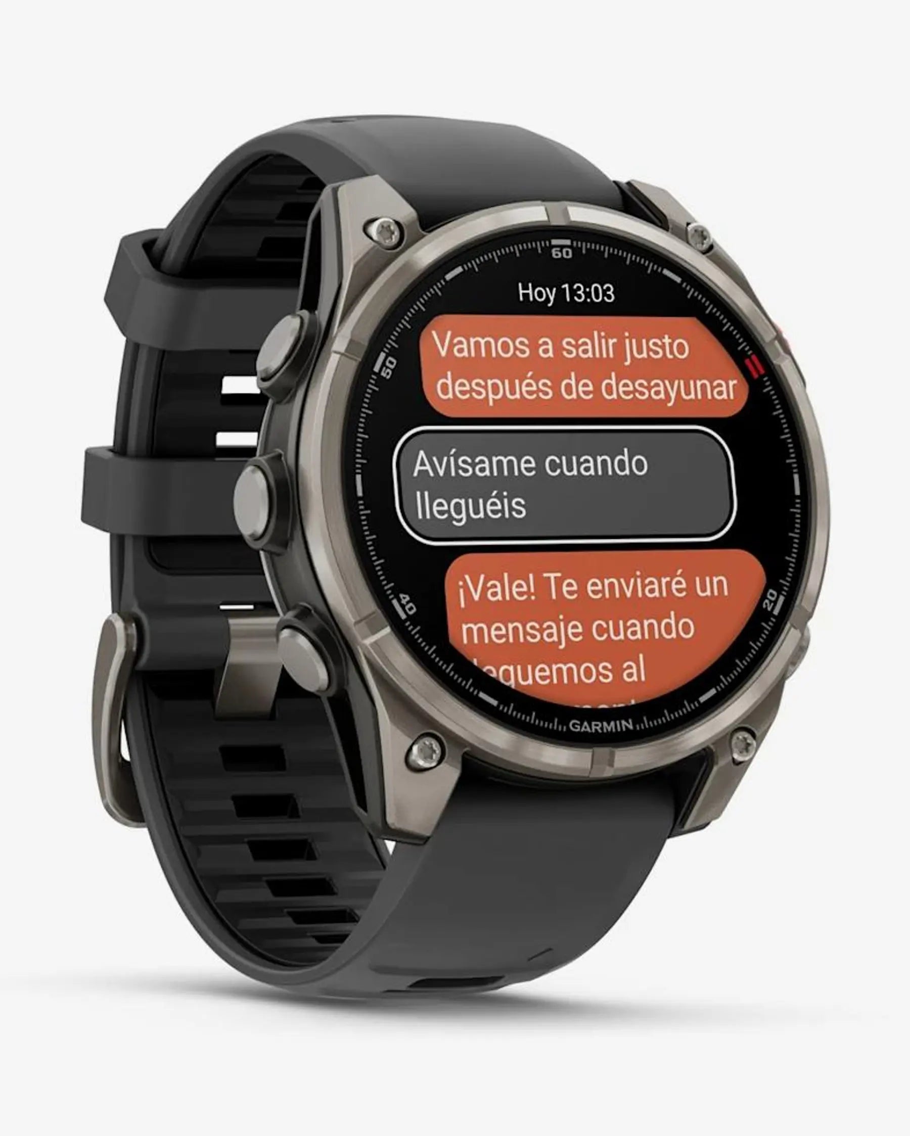 Garmin Fenix 8 Pro AMOLED Zafiro 47 mm Titanio gris plateado correa negro gris