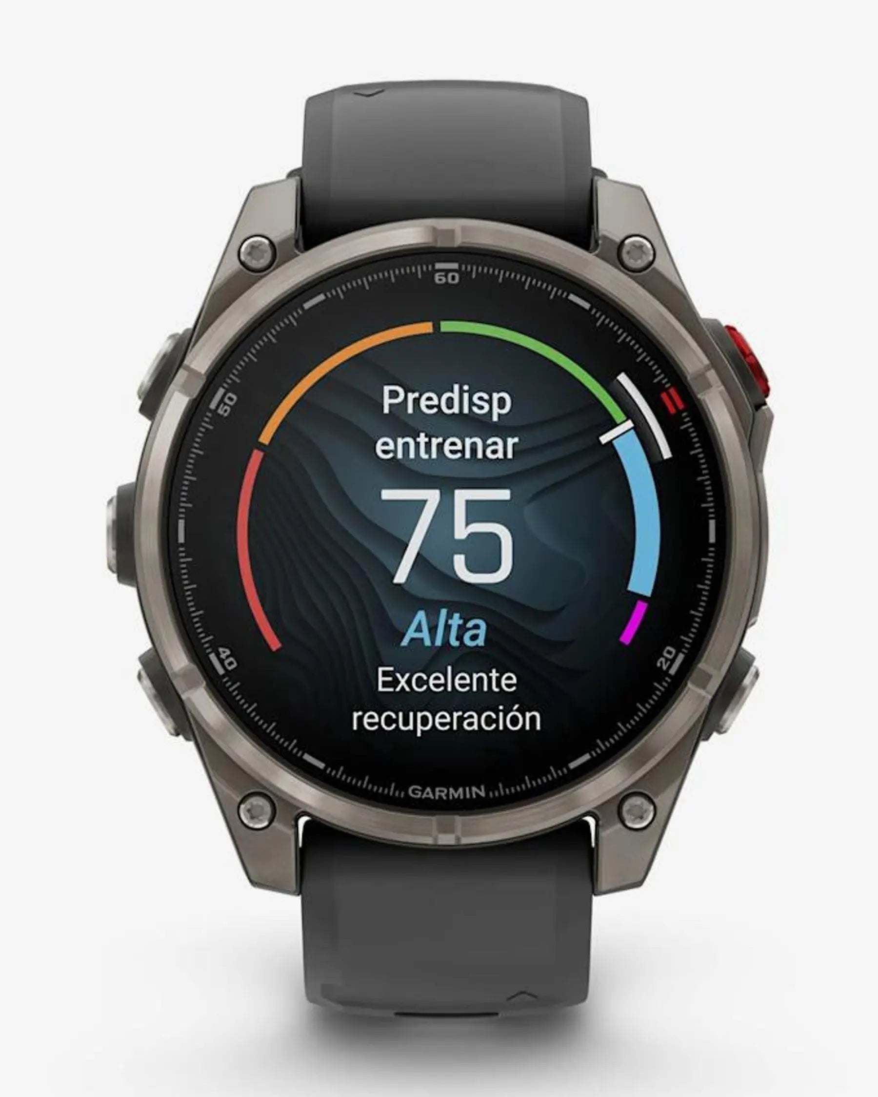 Garmin Fenix 8 Pro AMOLED Zafiro 47 mm Titanio gris plateado correa negro gris