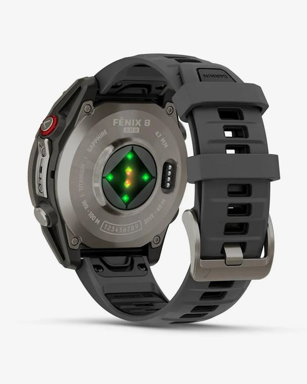 Garmin Fenix 8 Pro AMOLED Zafiro 47 mm Titanio gris plateado correa negro gris