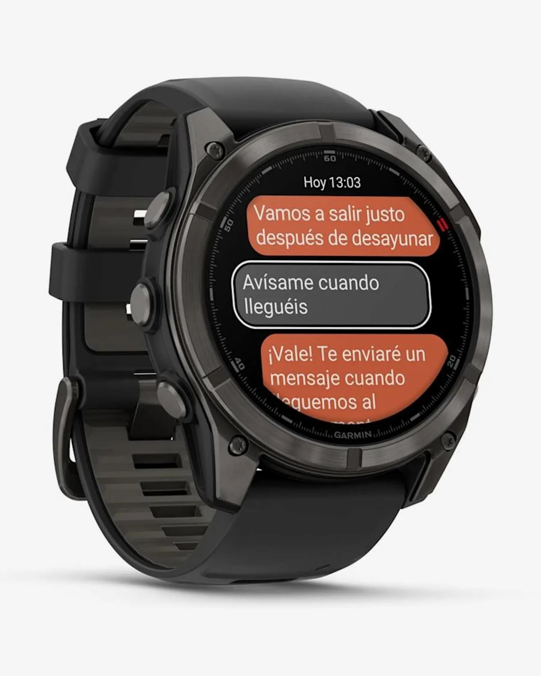 Garmin Fenix 8 Pro AMOLED Zafiro 51 mm Titanio gris carbón correa negro