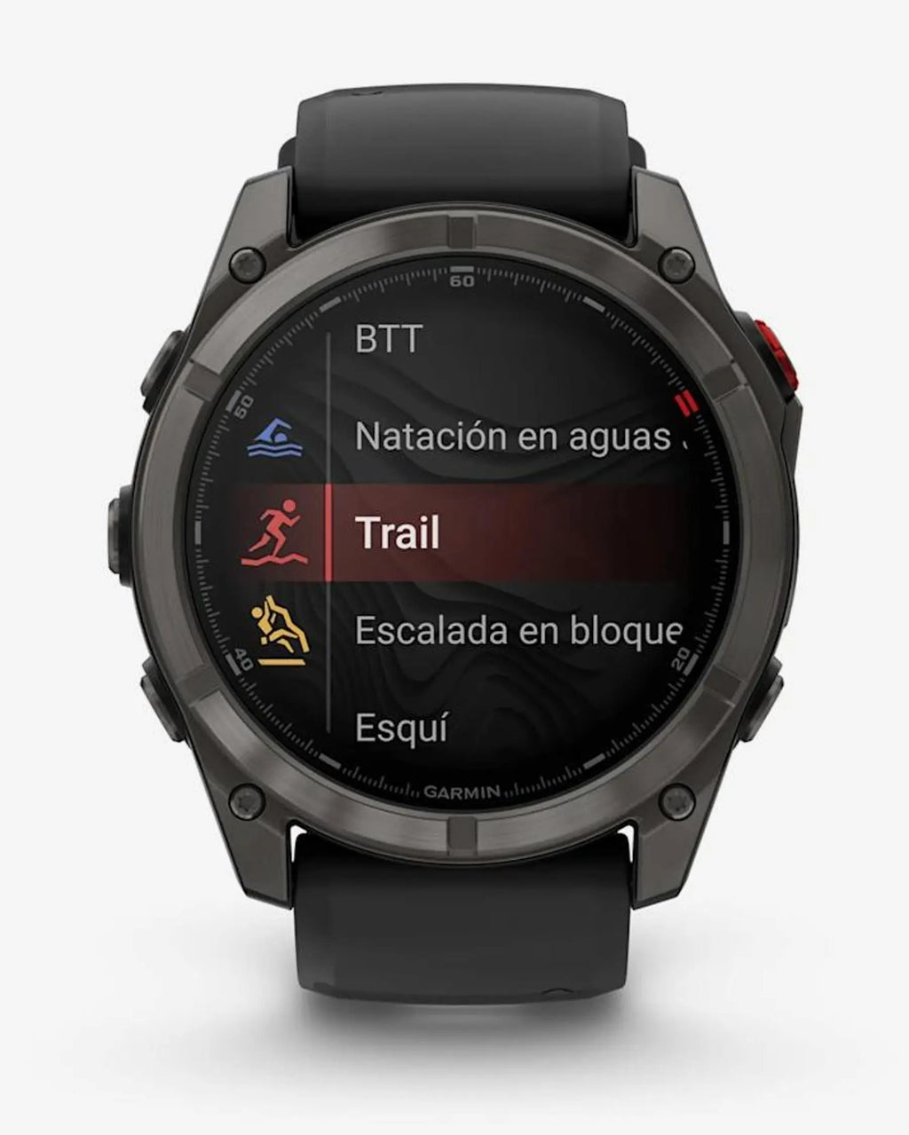 Garmin Fenix 8 Pro AMOLED Zafiro 51 mm Titanio gris carbón correa negro