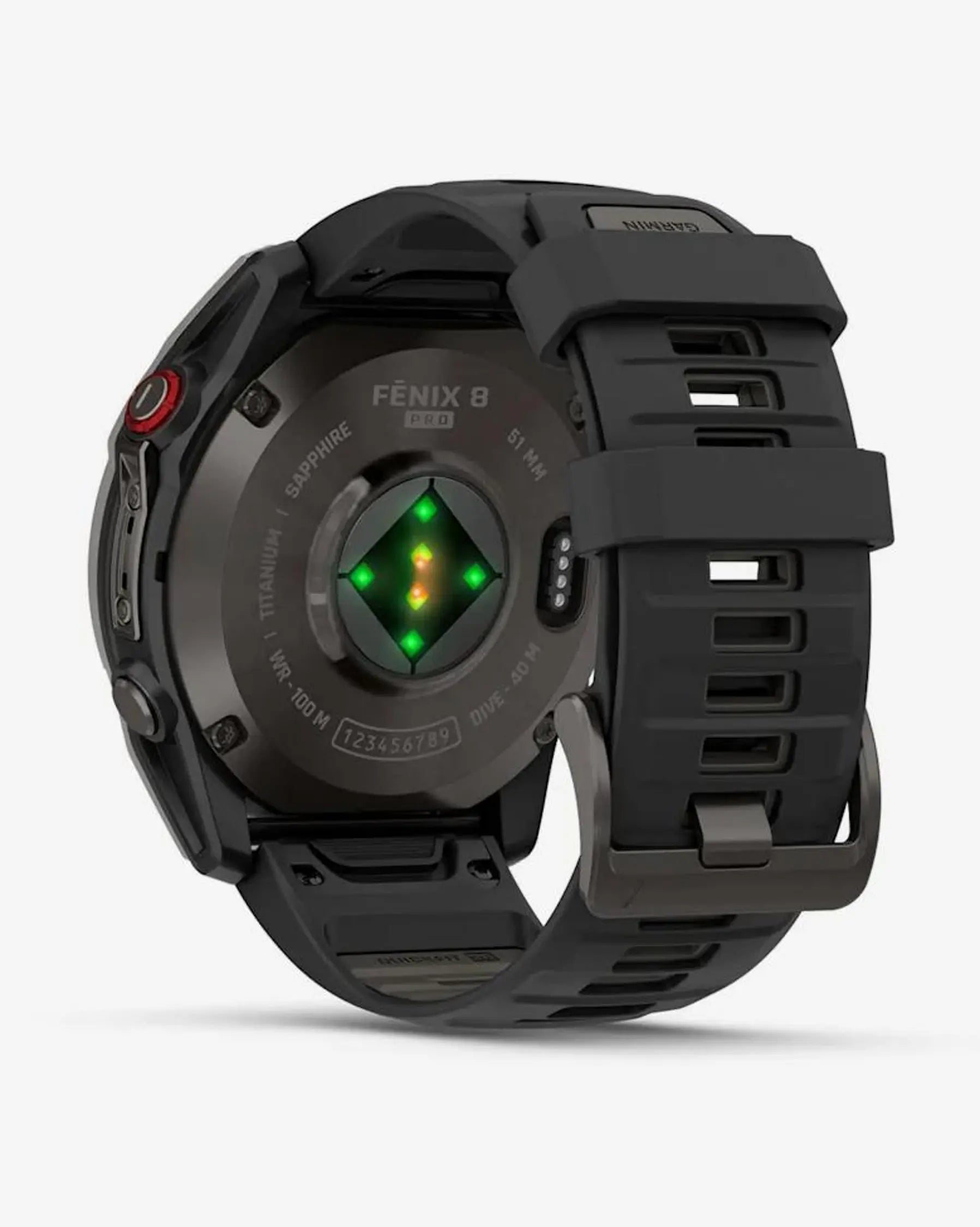 Garmin Fenix 8 Pro AMOLED Zafiro 51 mm Titanio gris carbón correa negro