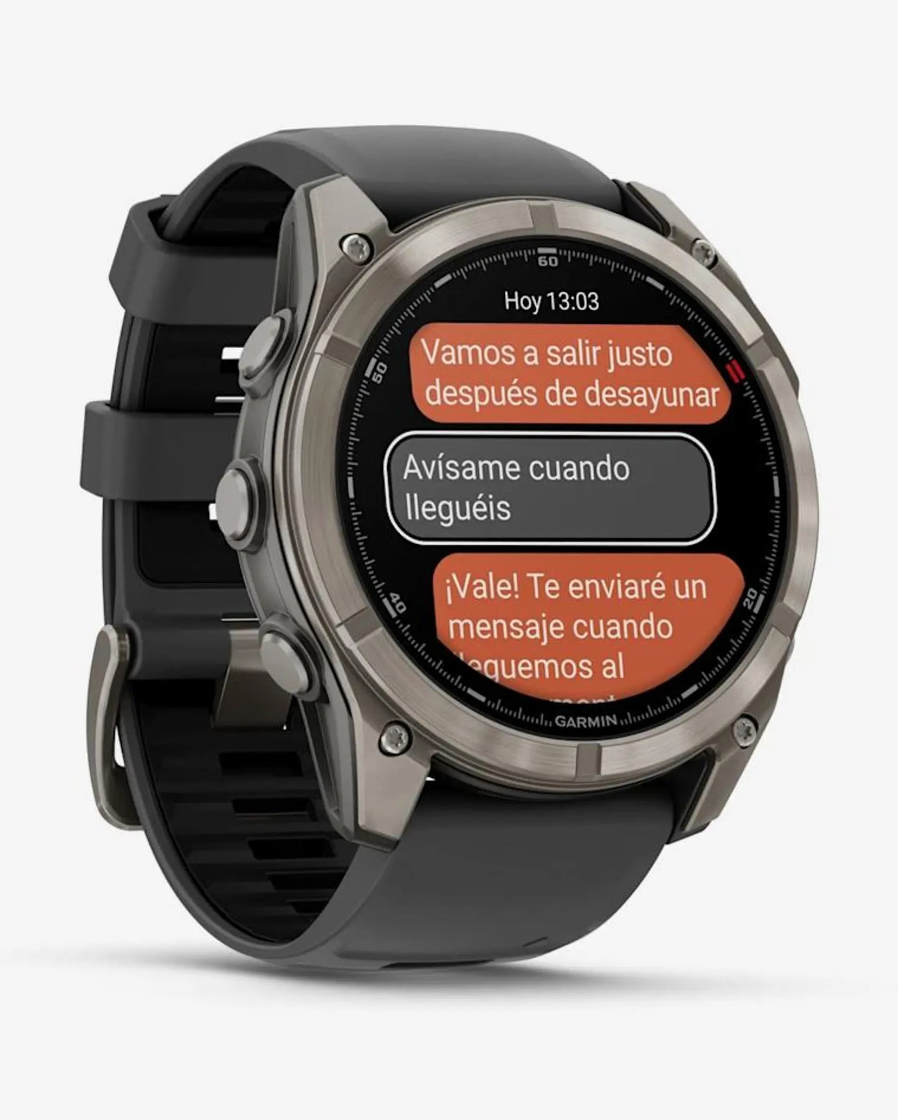 Garmin Fenix 8 Pro AMOLED Zafiro 51 mm Titanio gris plateado correa negro gris