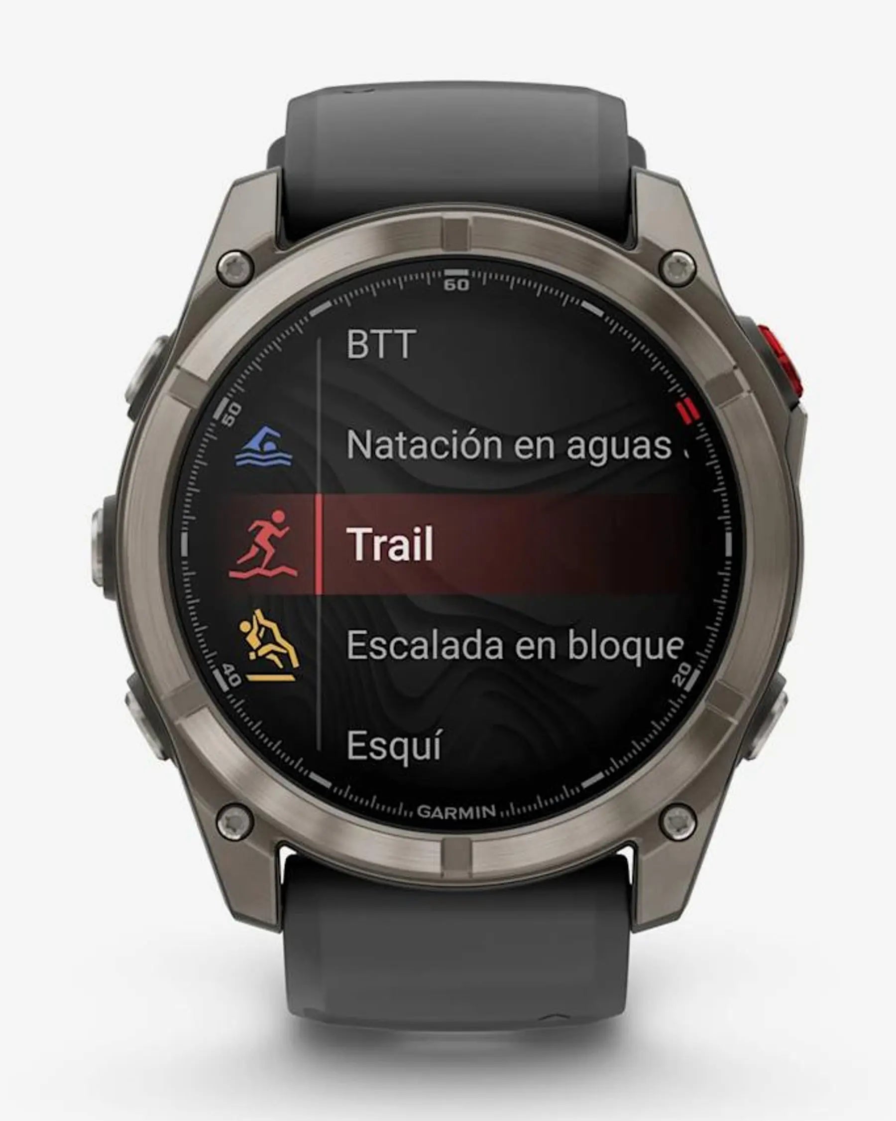 Garmin Fenix 8 Pro AMOLED Zafiro 51 mm Titanio gris plateado correa negro gris
