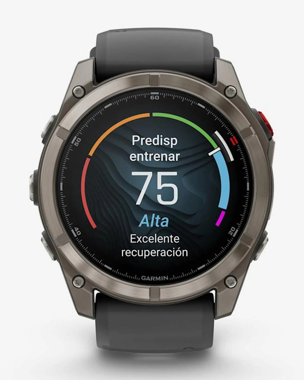 Garmin Fenix 8 Pro AMOLED Zafiro 51 mm Titanio gris plateado correa negro gris