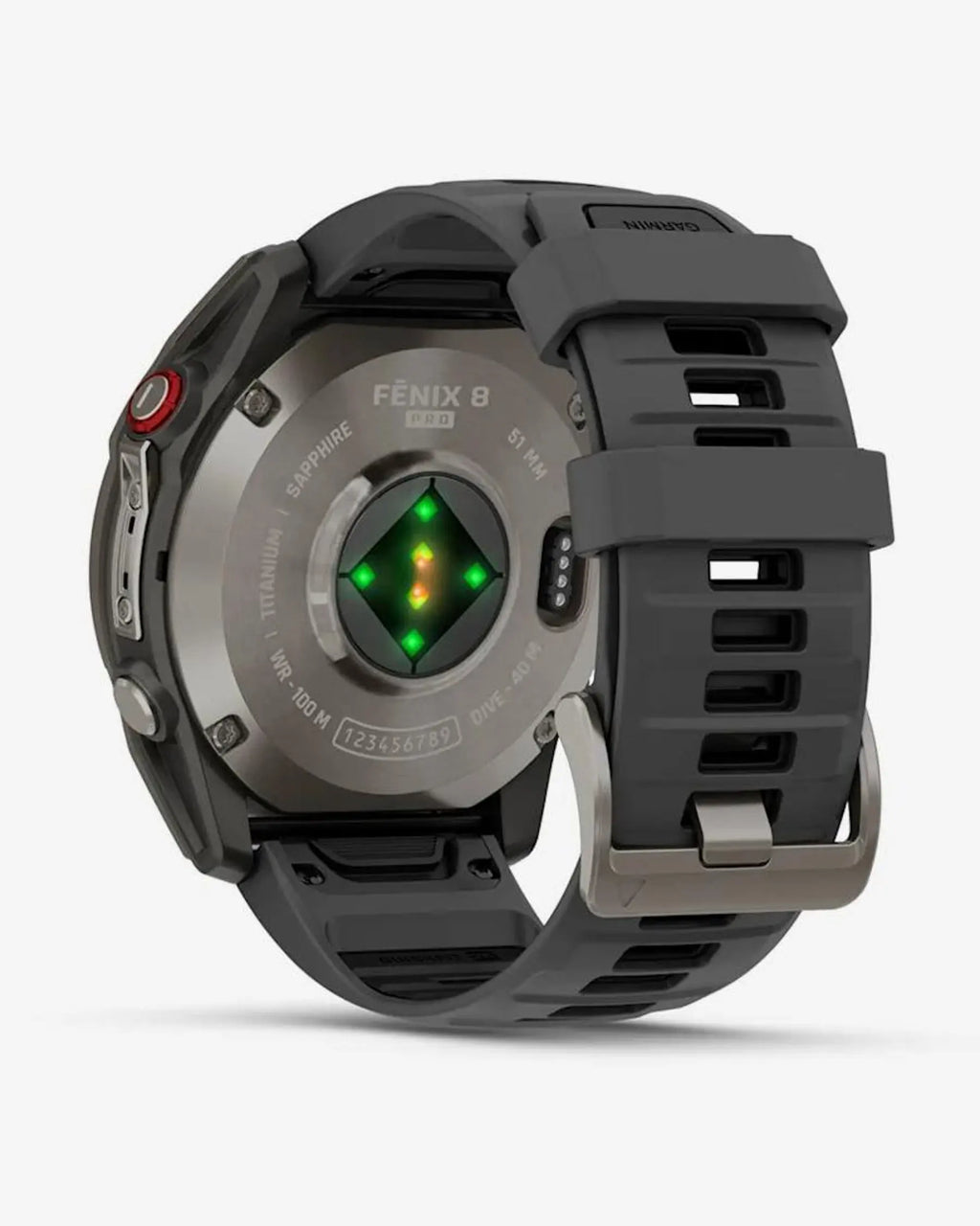 Garmin Fenix 8 Pro AMOLED Zafiro 51 mm Titanio gris plateado correa negro gris