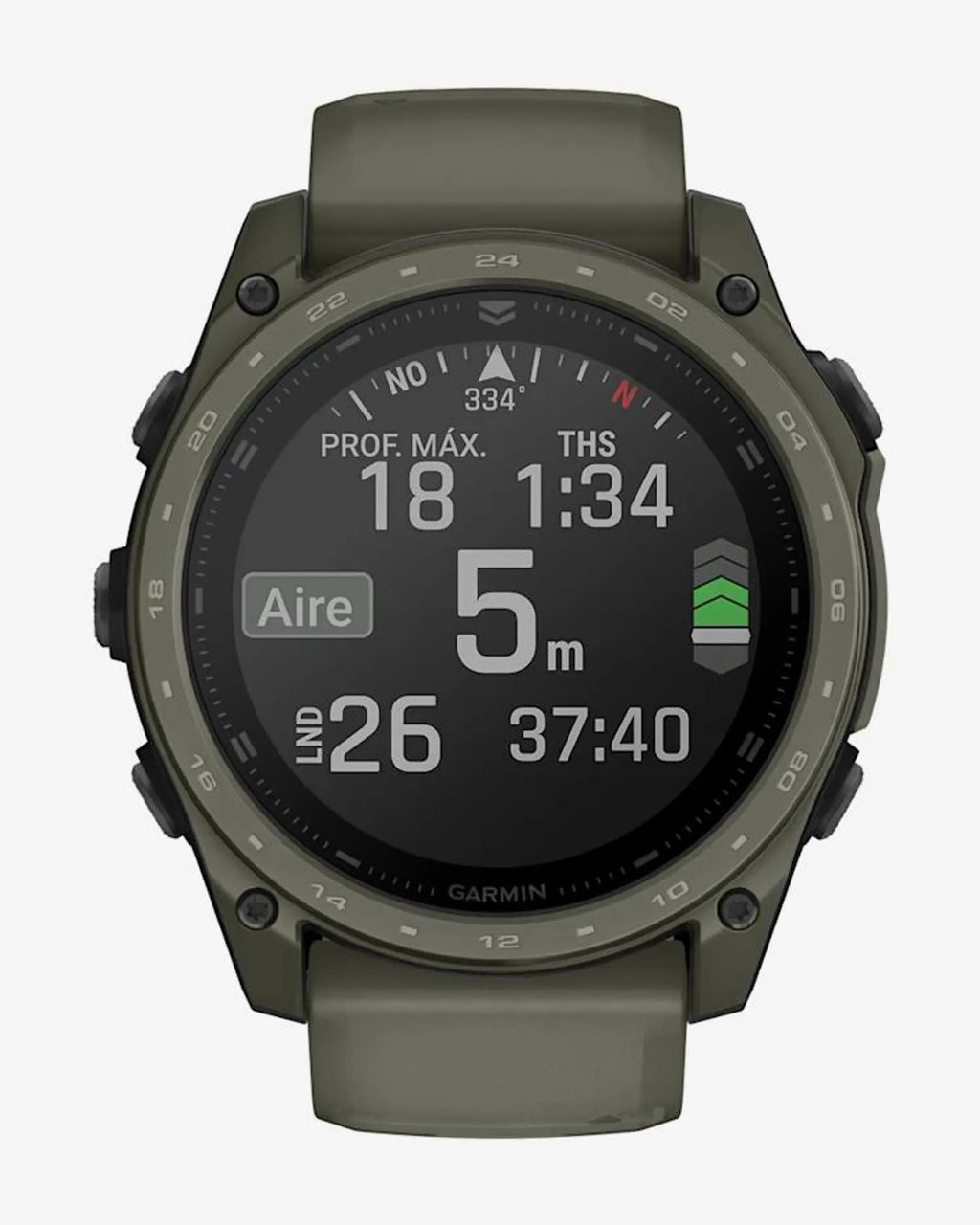 Garmin Tactix 8 AMOLED 51 mm Cerakote verde