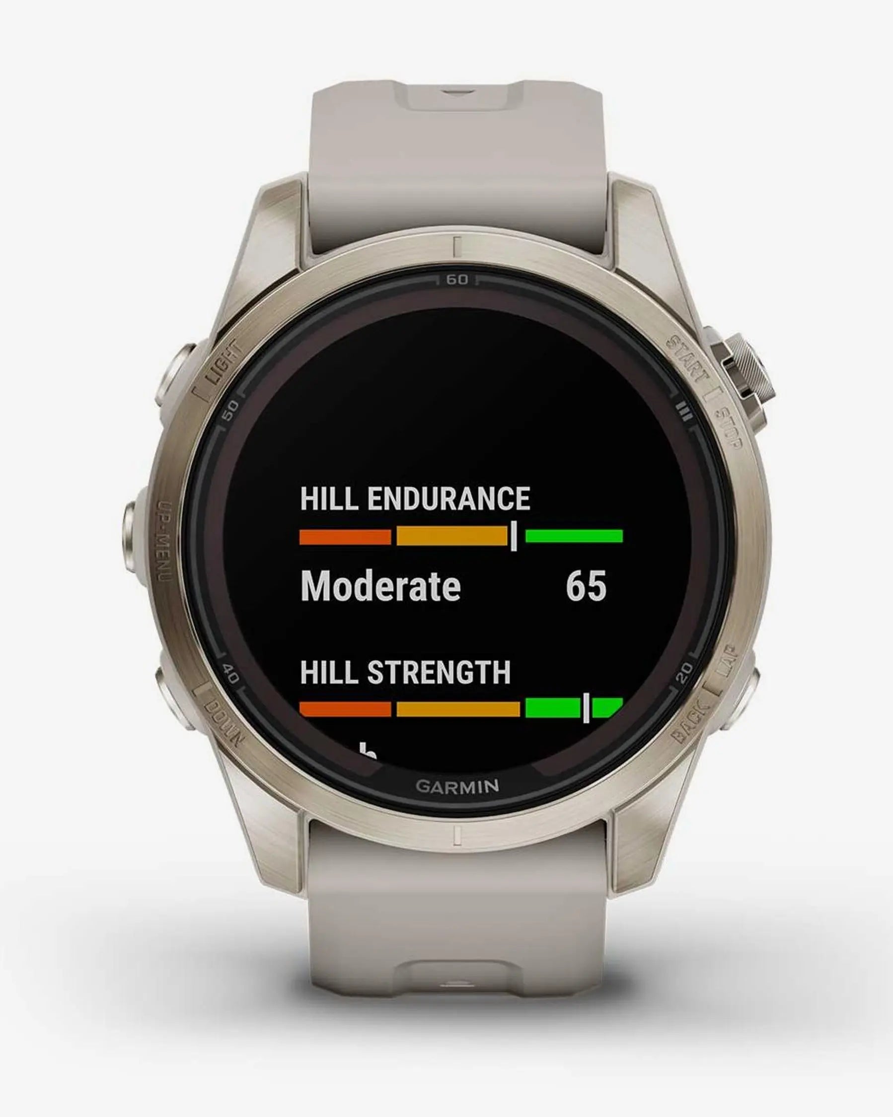 Garmin Fenix 7S Pro Zafiro Solar oro correa beige