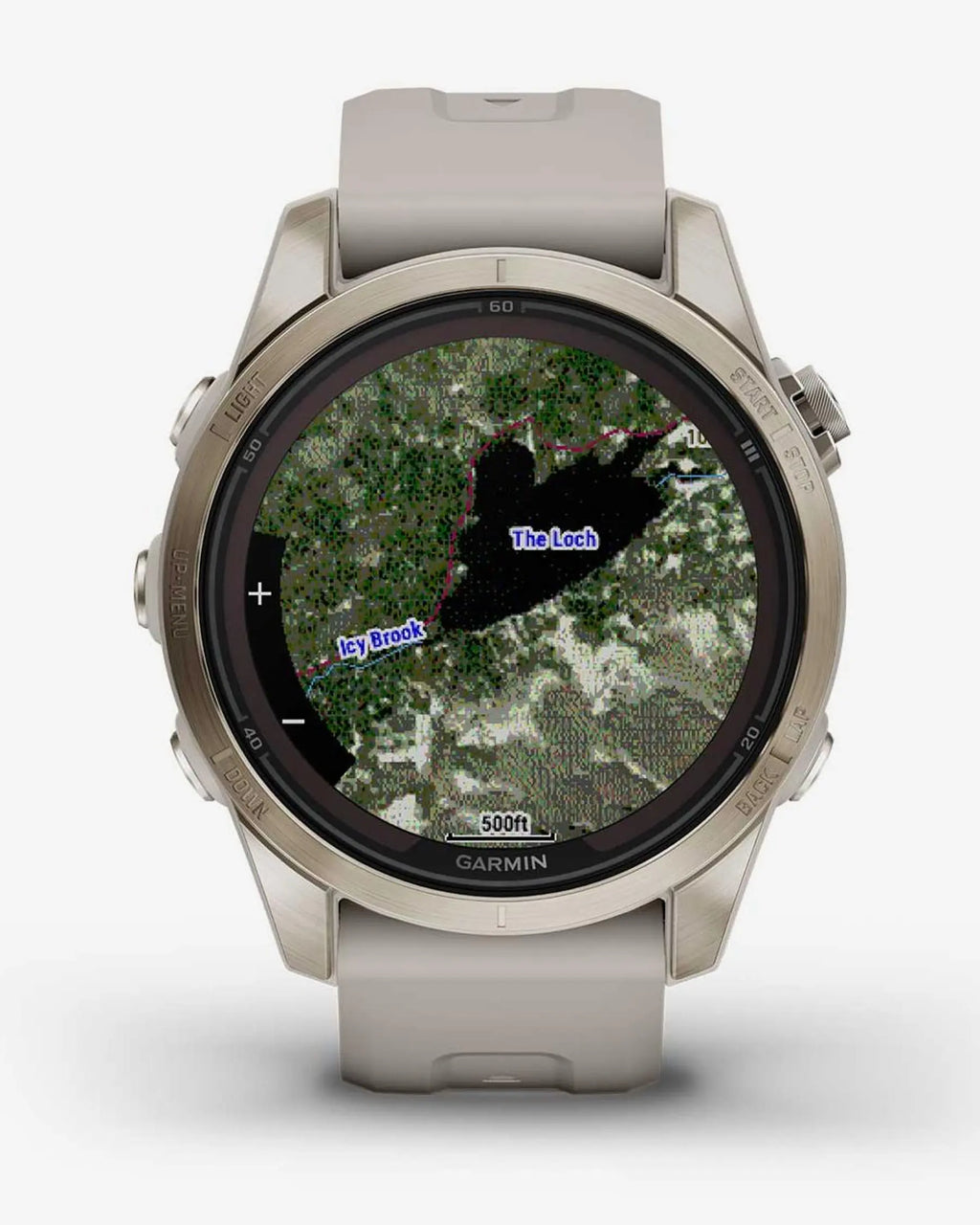 Garmin Fenix 7S Pro Zafiro Solar oro correa beige