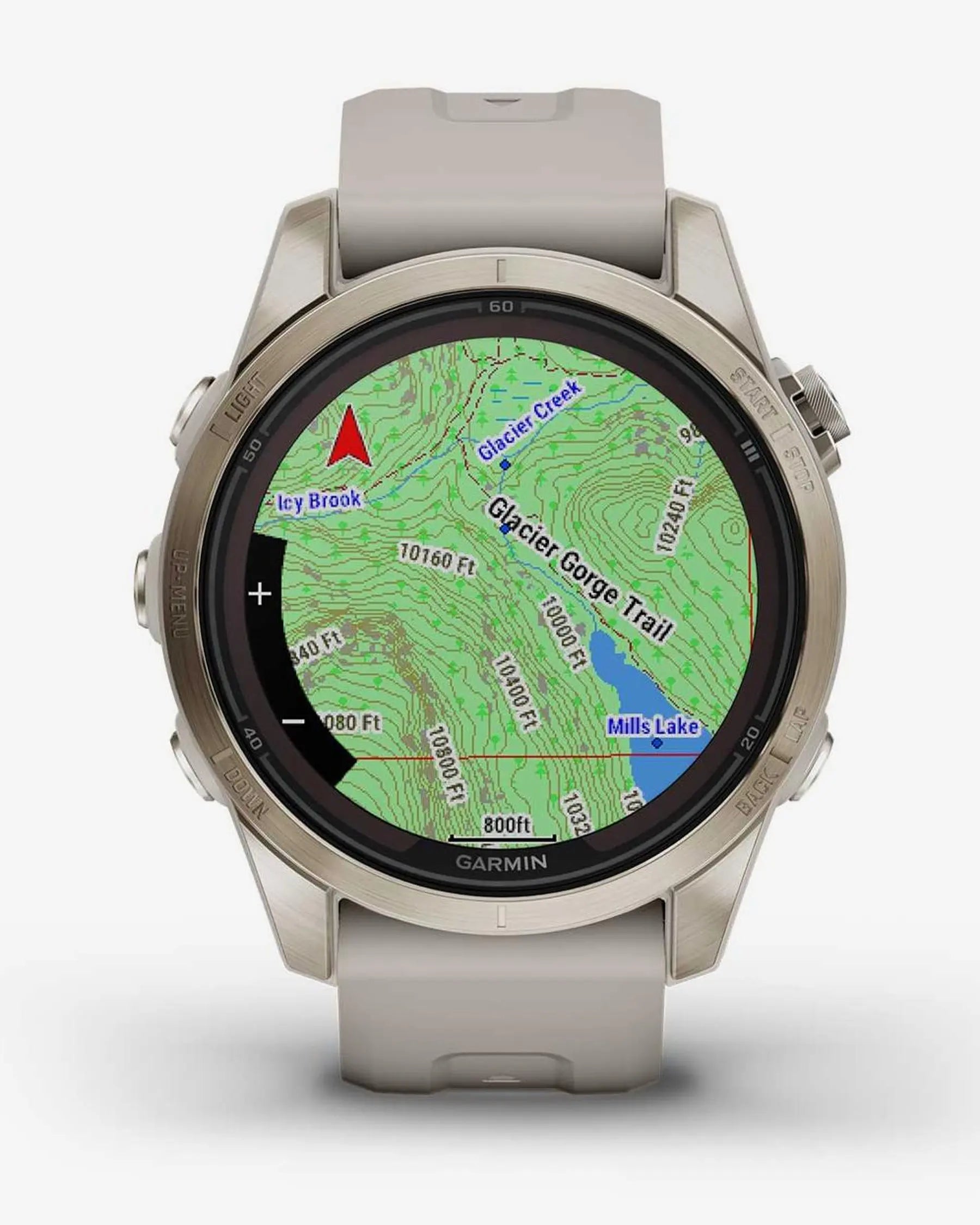 Garmin Fenix 7S Pro Zafiro Solar oro correa beige