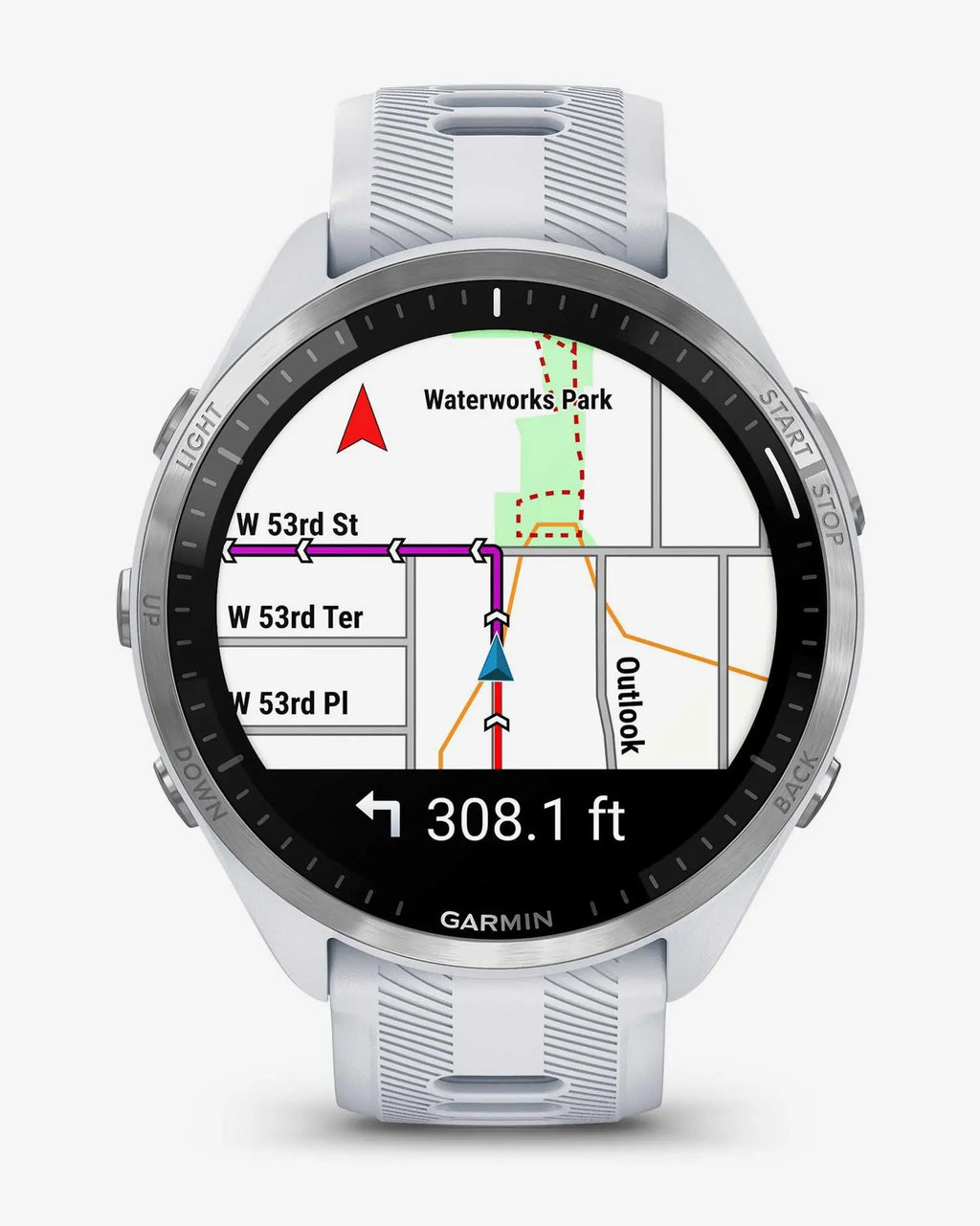 Garmin Forerunner 965 blanco correa blanco gris