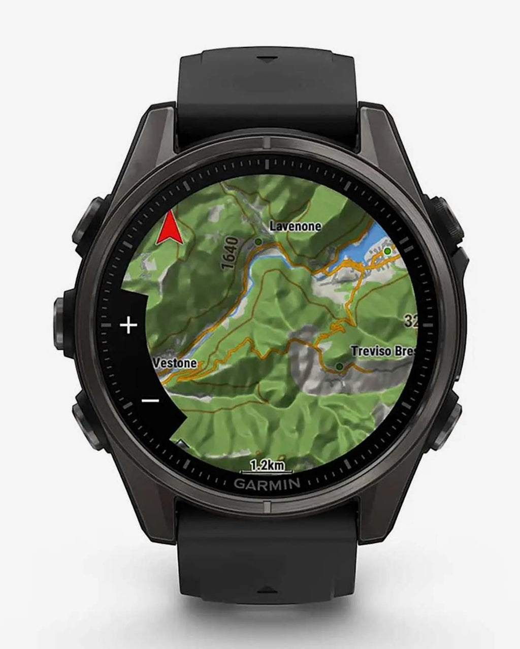 Garmin Fenix 8 AMOLED Zafiro 43 mm Titanio gris carbón correa negro