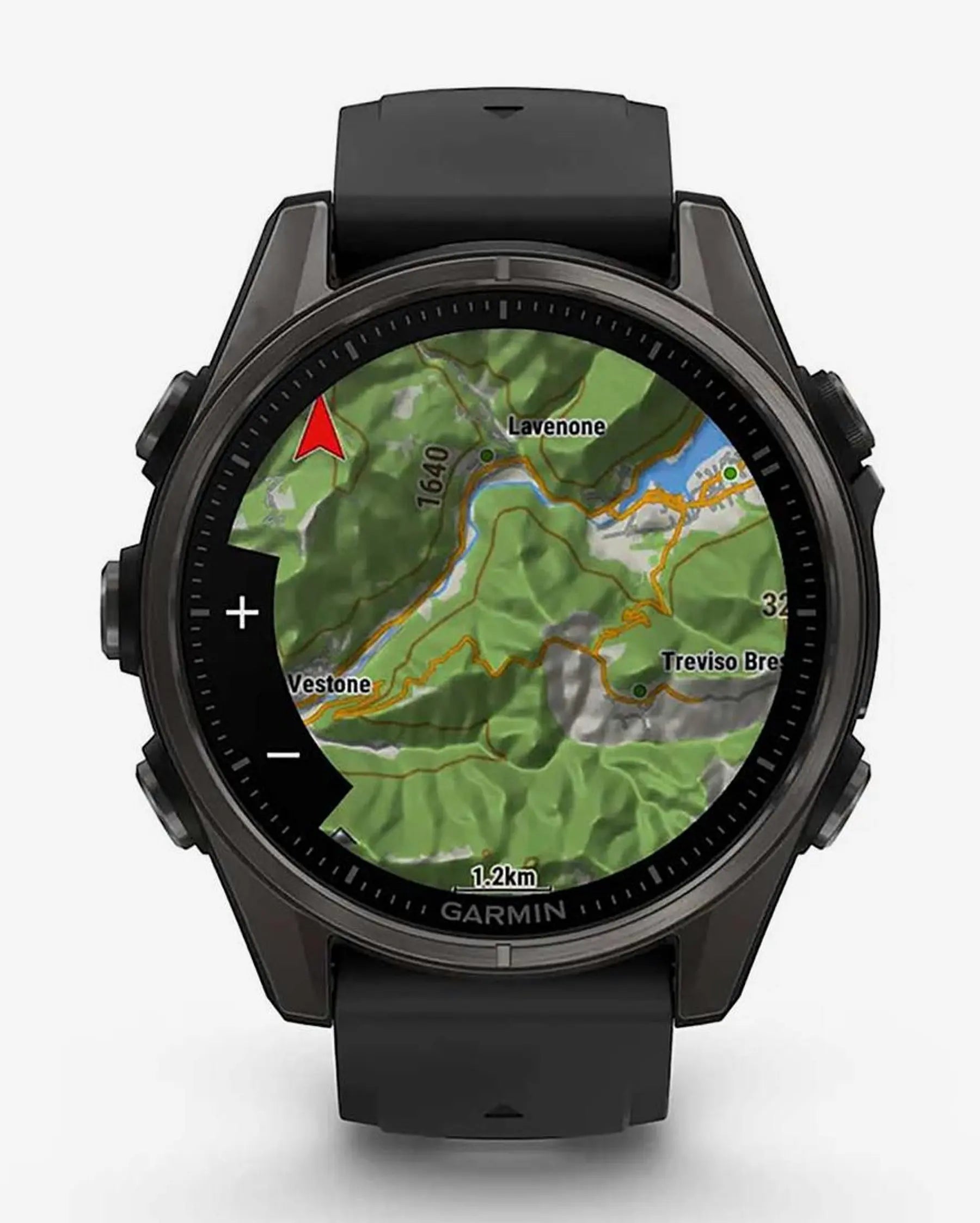 Garmin Fenix 8 AMOLED Zafiro 43 mm Titanio gris carbón correa negro