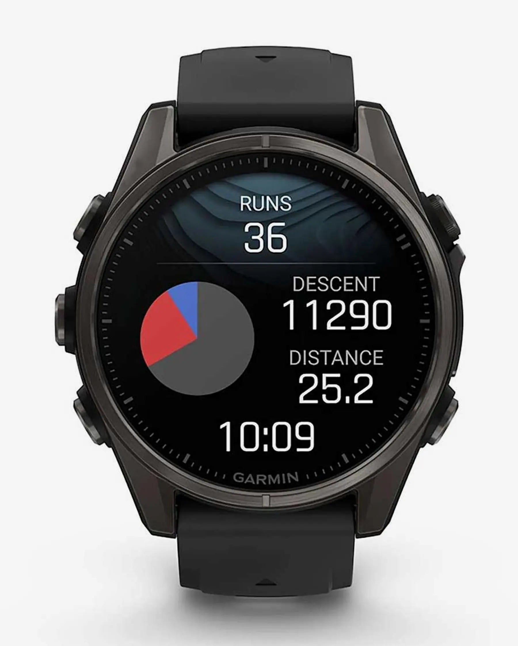 Garmin Fenix 8 AMOLED Zafiro 43 mm Titanio gris carbón correa negro