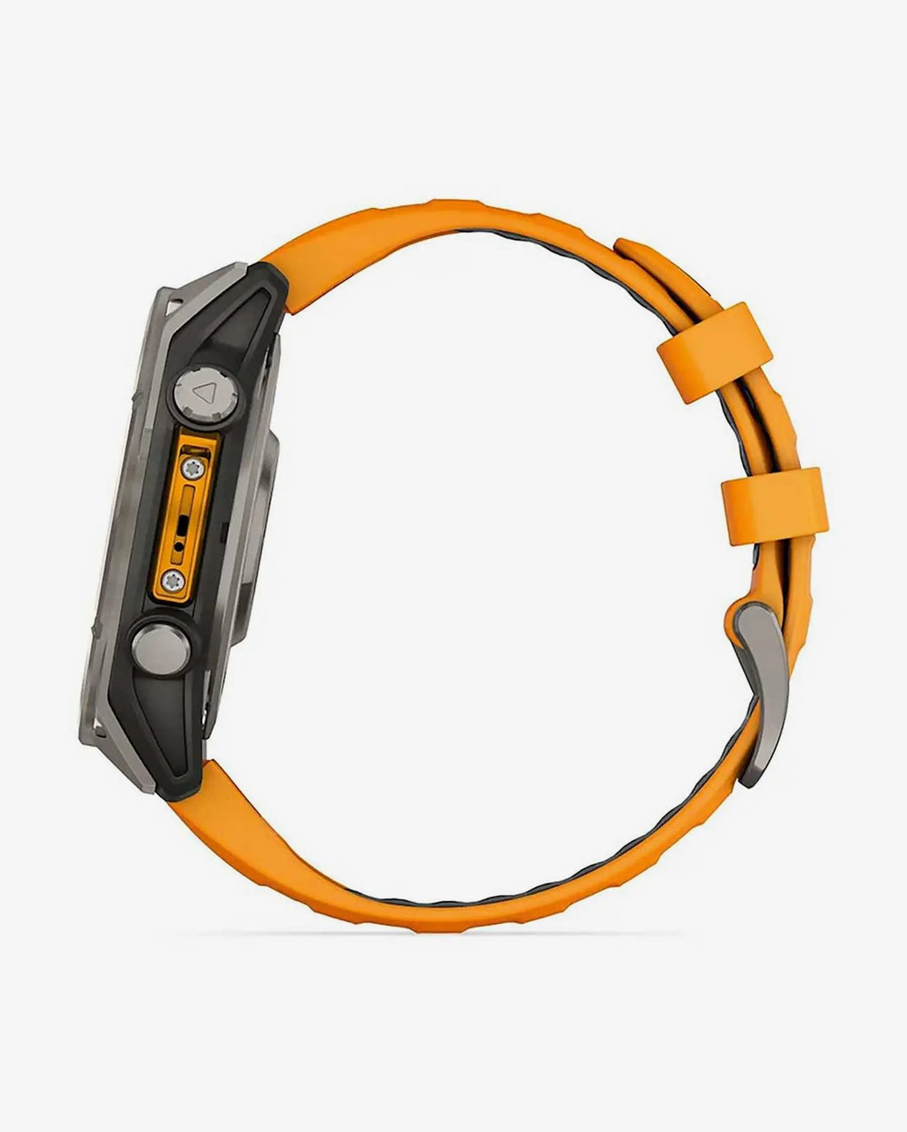 Garmin Fenix 8 AMOLED Zafiro 47 mm Titanio plateado correa naranja