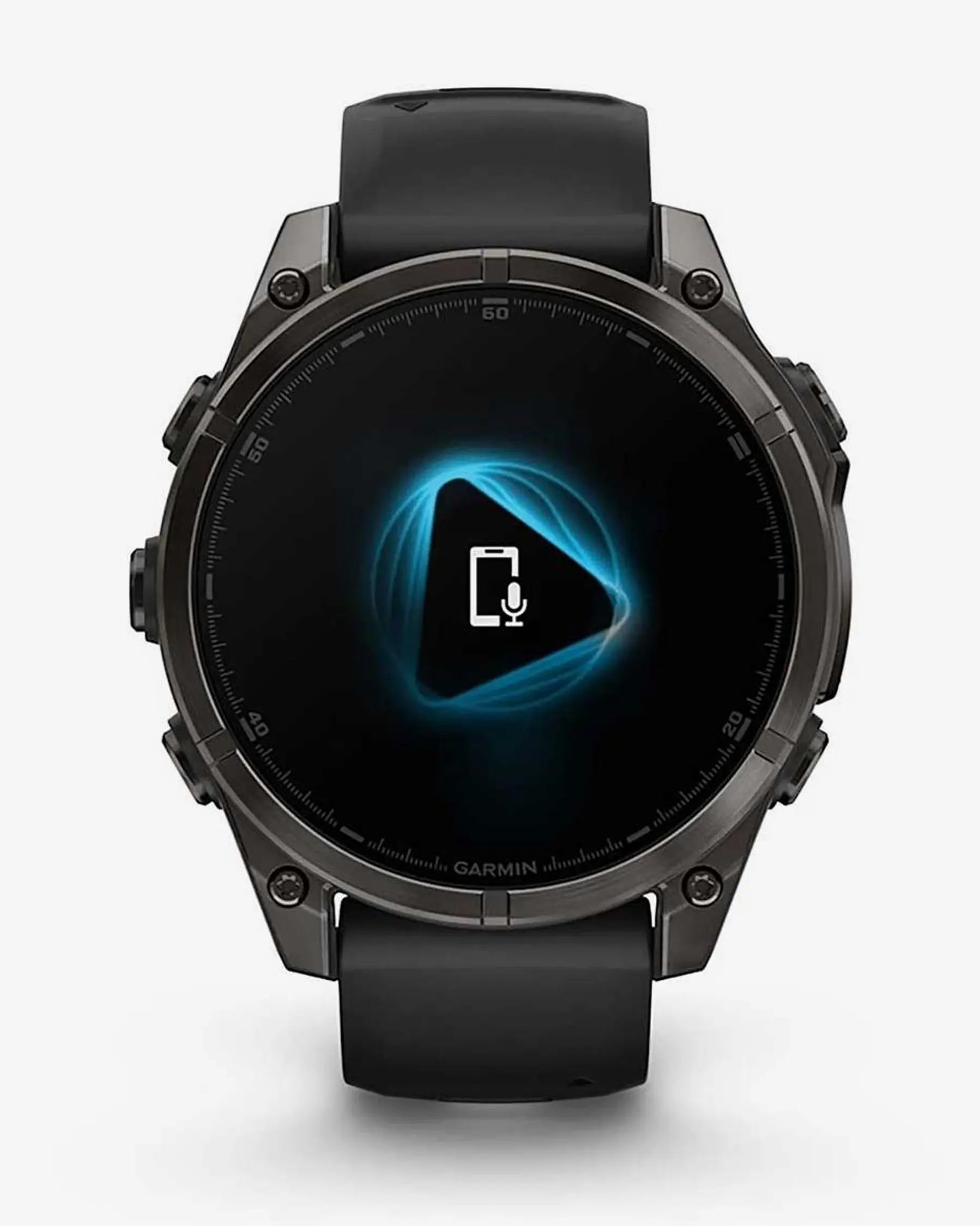 Garmin Fenix 8 AMOLED Zafiro 47 mm Titanio gris carbón correa negro