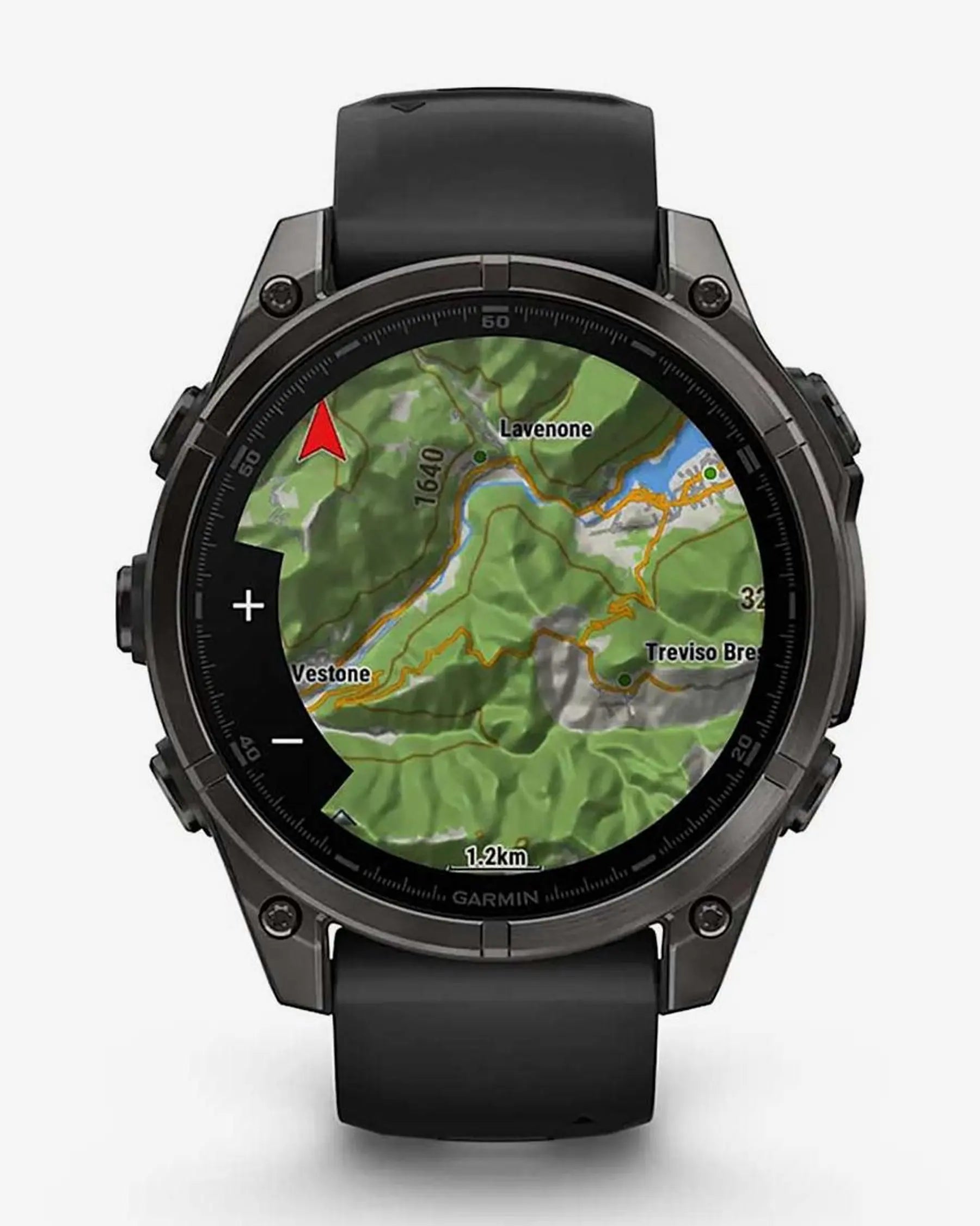 Garmin Fenix 8 AMOLED Zafiro 47 mm Titanio gris carbón correa negro