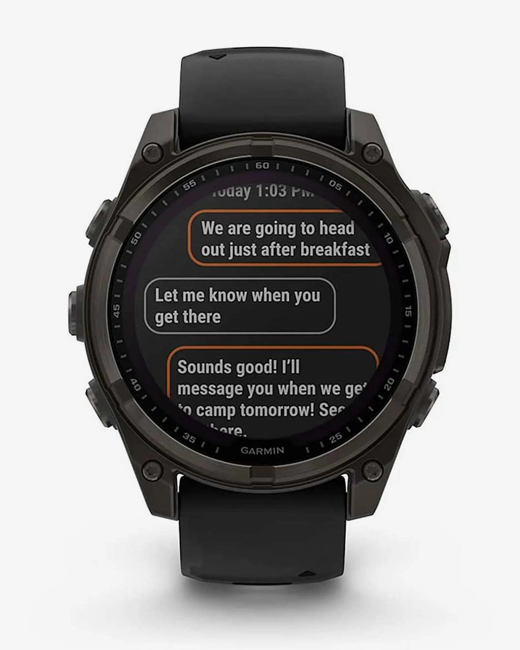 Garmin Fenix 8 Zafiro Solar 47 mm Titanio gris carbón correa negro