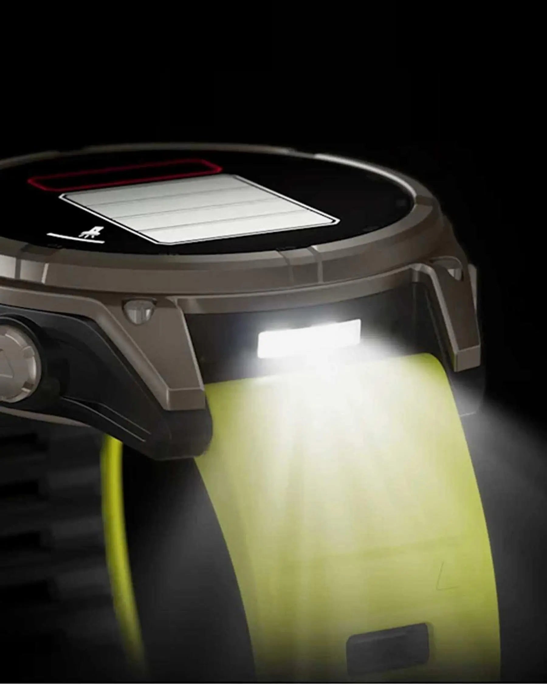 Garmin Fenix 8 Zafiro Solar 47 mm Titanio gris correa amarillo
