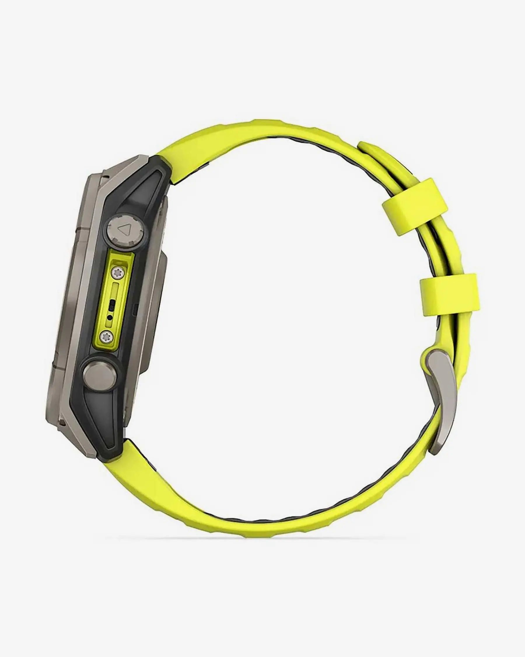 Garmin Fenix 8 Zafiro Solar 47 mm Titanio gris correa amarillo