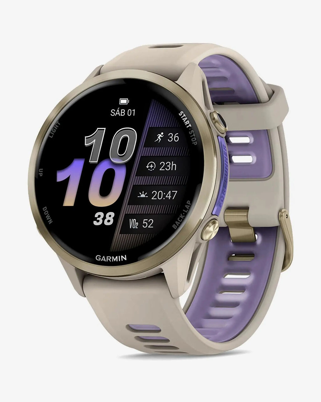 Garmin Forerunner 970  gris correa gris lila