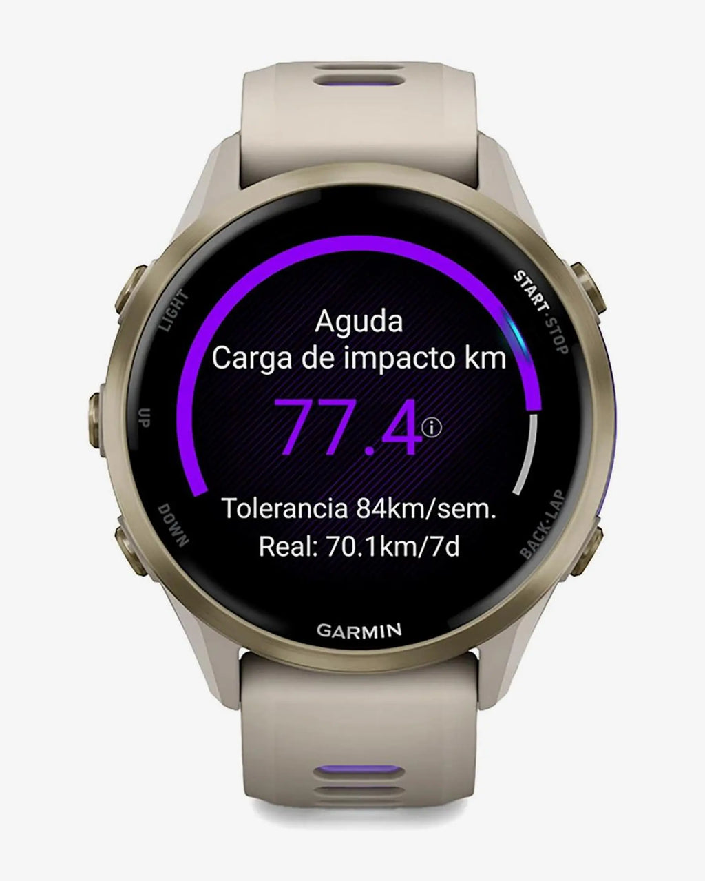 Garmin Forerunner 970  gris correa gris lila