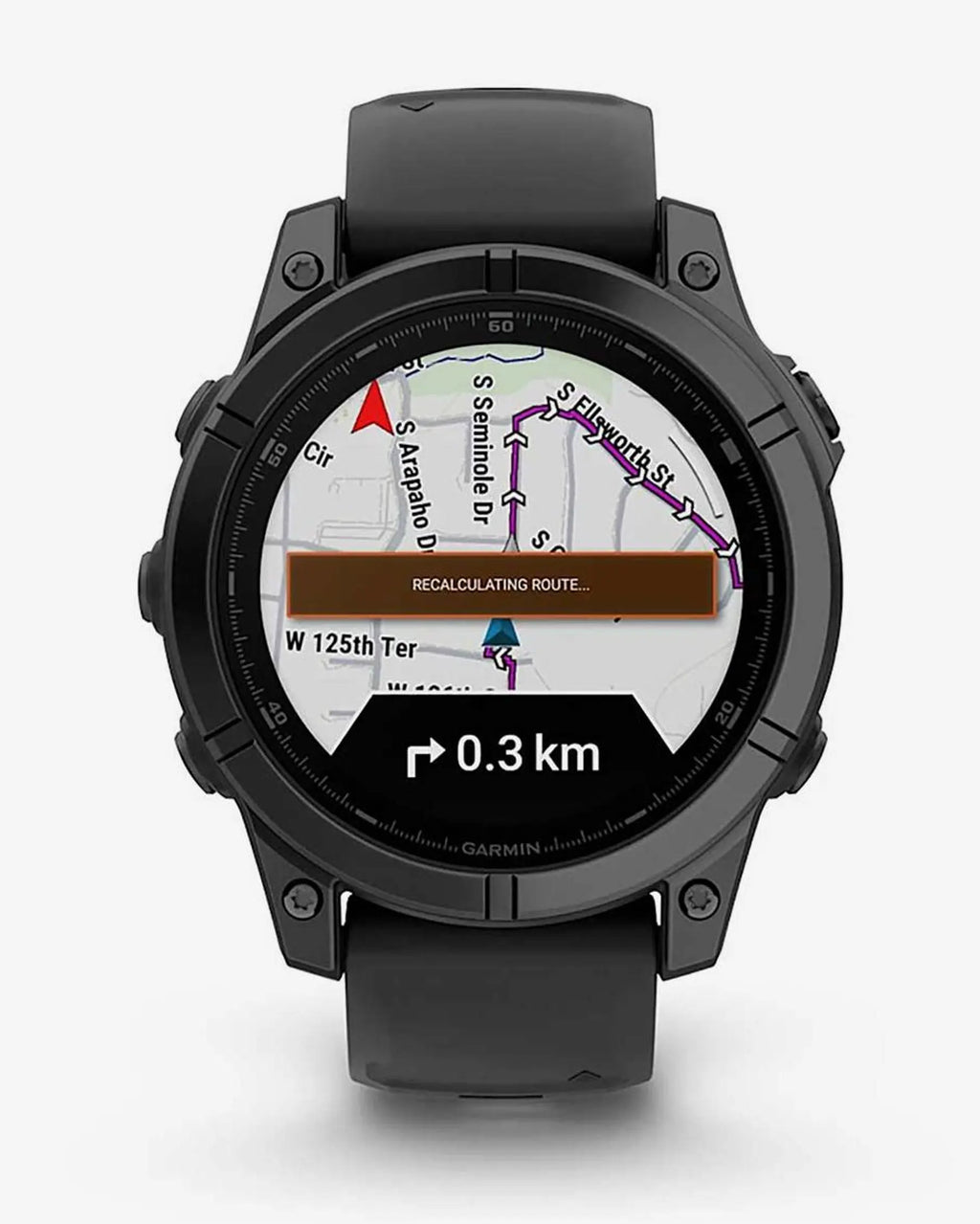 Garmin Fenix E Stainless Steel 47 mm gris pizarra correa negro